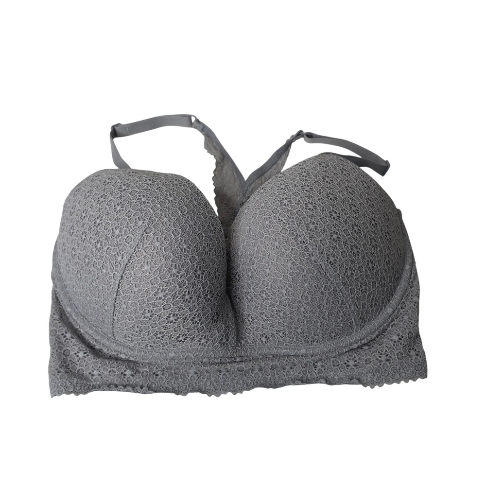 Victoria's Secret Bra Womens 34DD Grey Body By Victoria Padded Lace Bralette